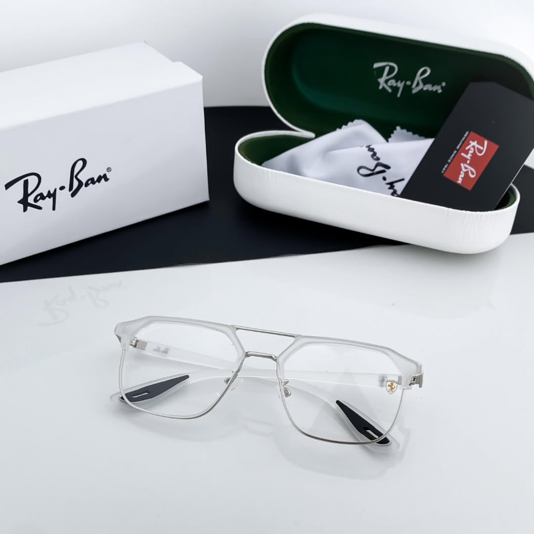 Ray Ban White Clear Sunglass For Daily Causal Evergreen UV Protected For Unisex.
