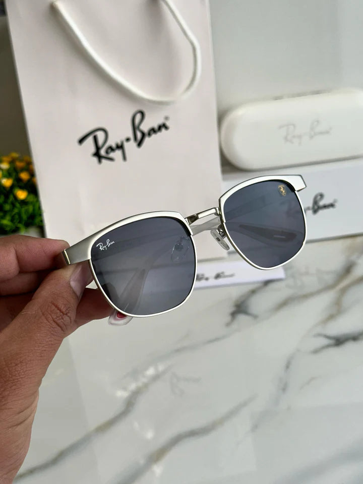 Ray Ban Slant Silver Black Sunglass For Daily Causal Evergreen UV Protected For Unisex