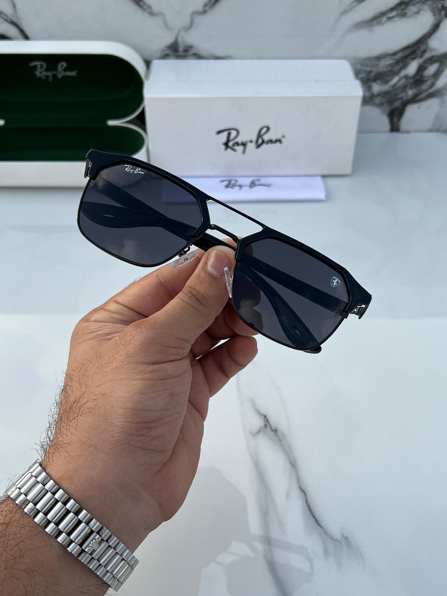 Ray Ban Fancy Grey Clear Eyewear For Daily Causal Evergreen UV Protected For Unisex.