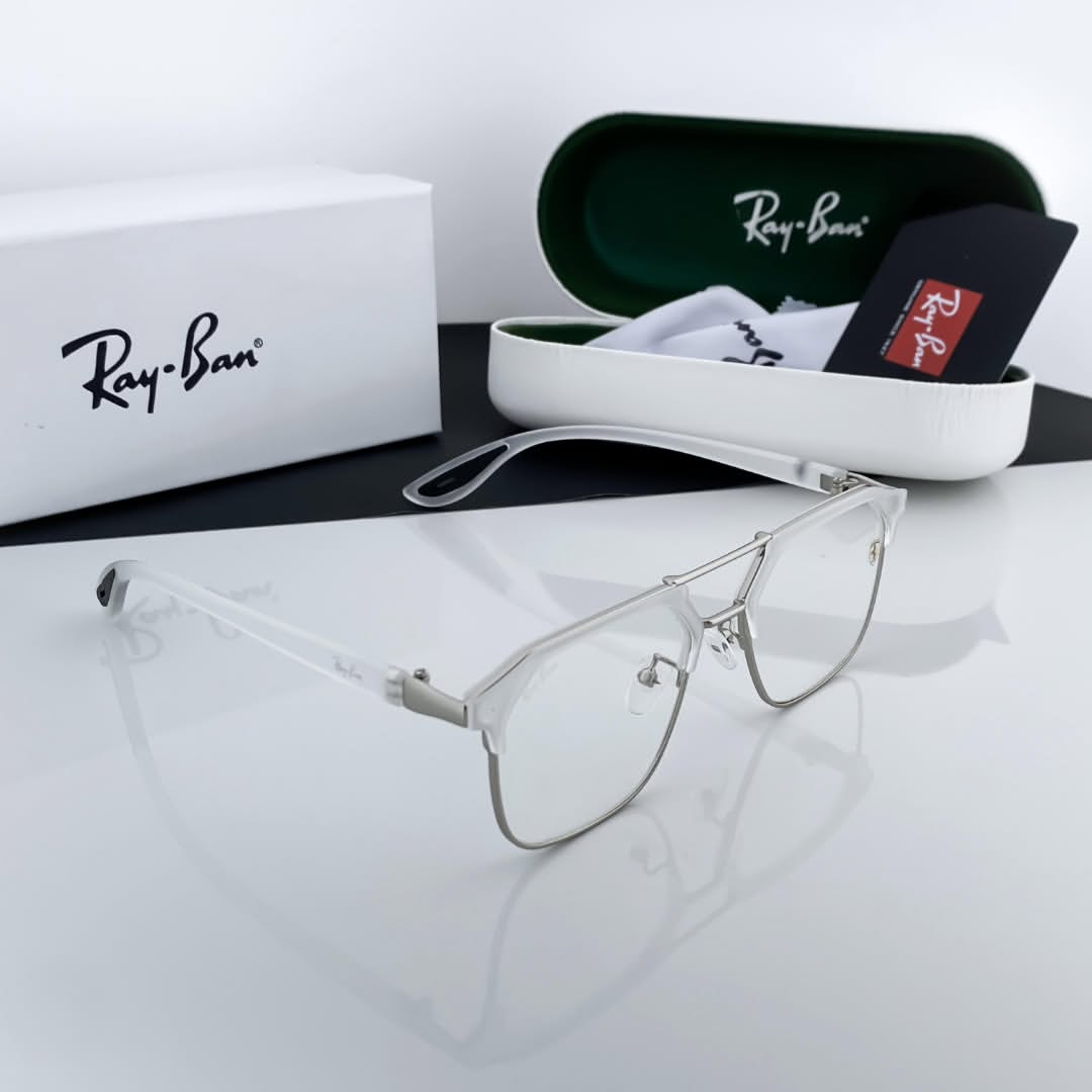 Ray Ban White Clear Sunglass For Daily Causal Evergreen UV Protected For Unisex.