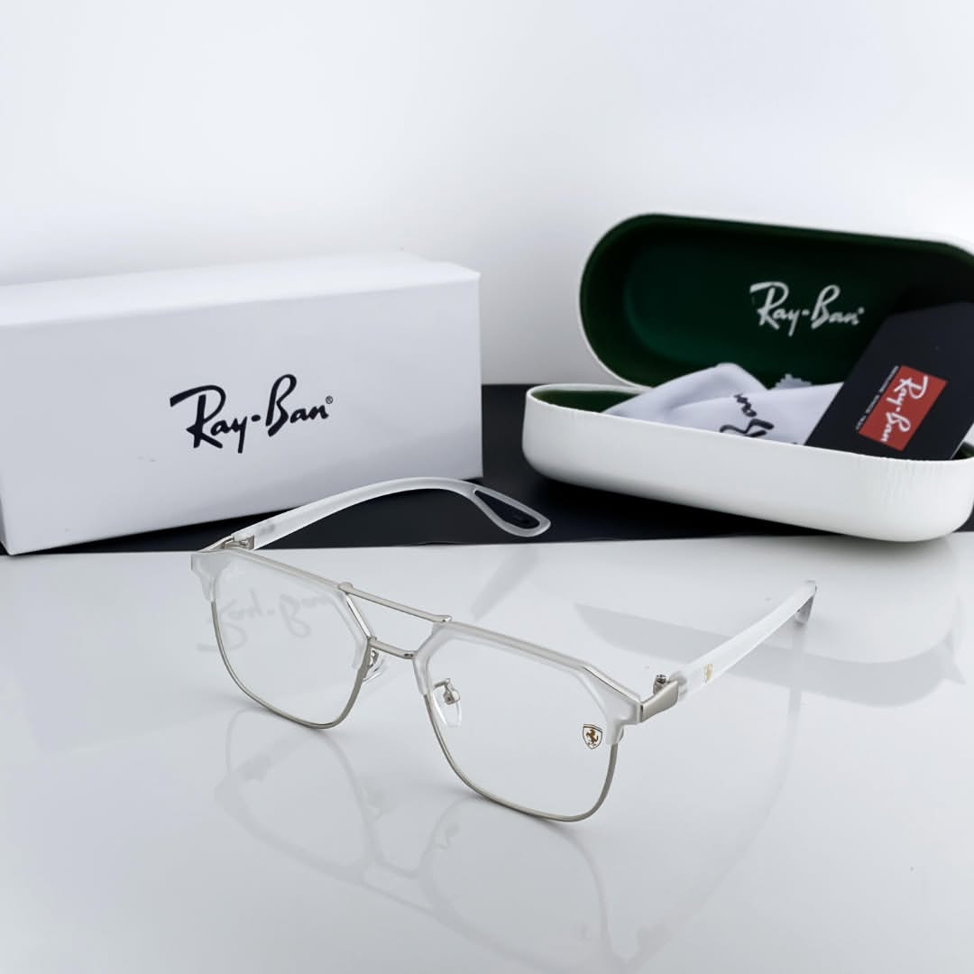Ray Ban White Clear Sunglass For Daily Causal Evergreen UV Protected For Unisex.