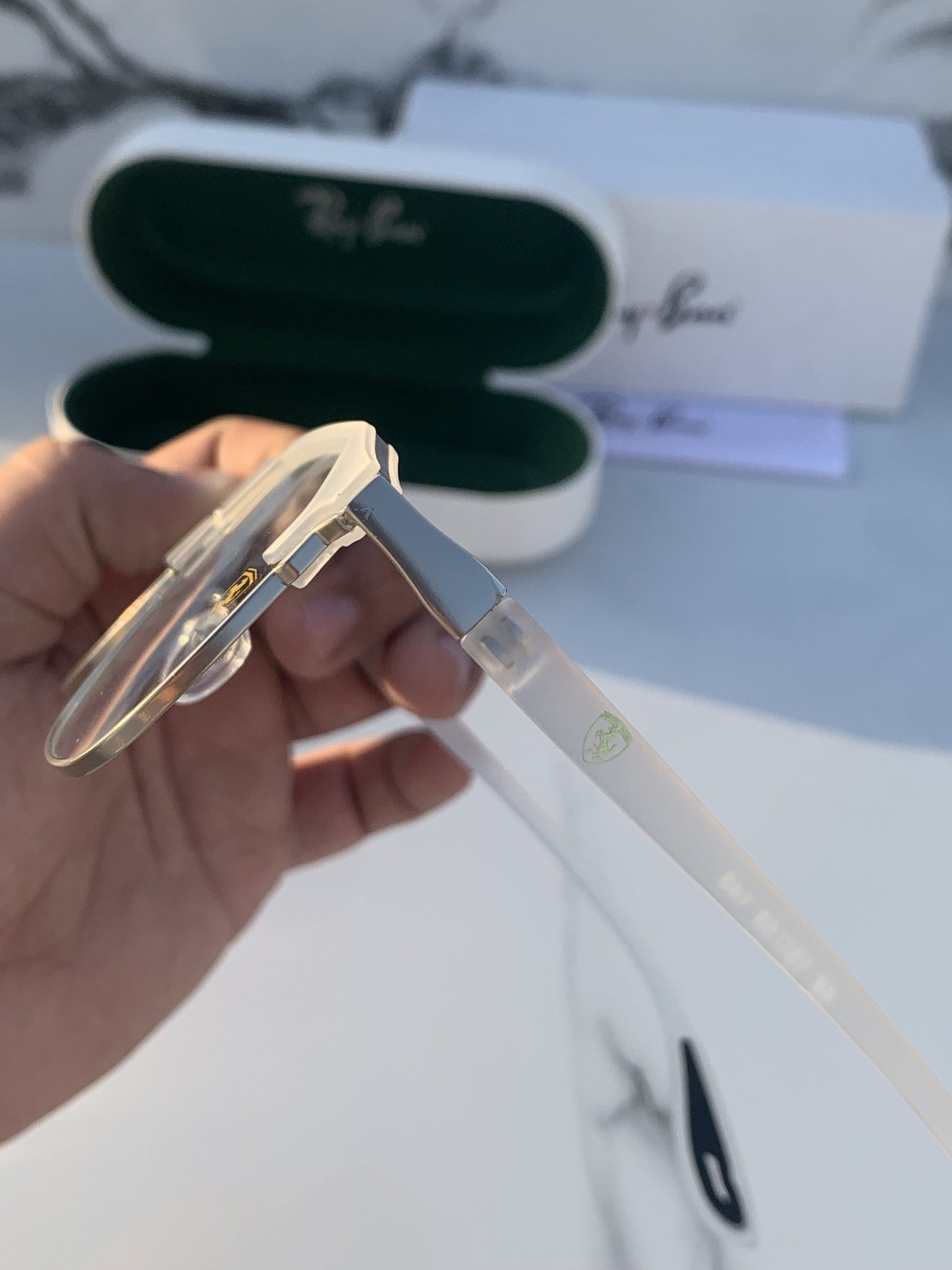 Ray Ban White Clear Sunglass For Daily Causal Evergreen UV Protected For Unisex.