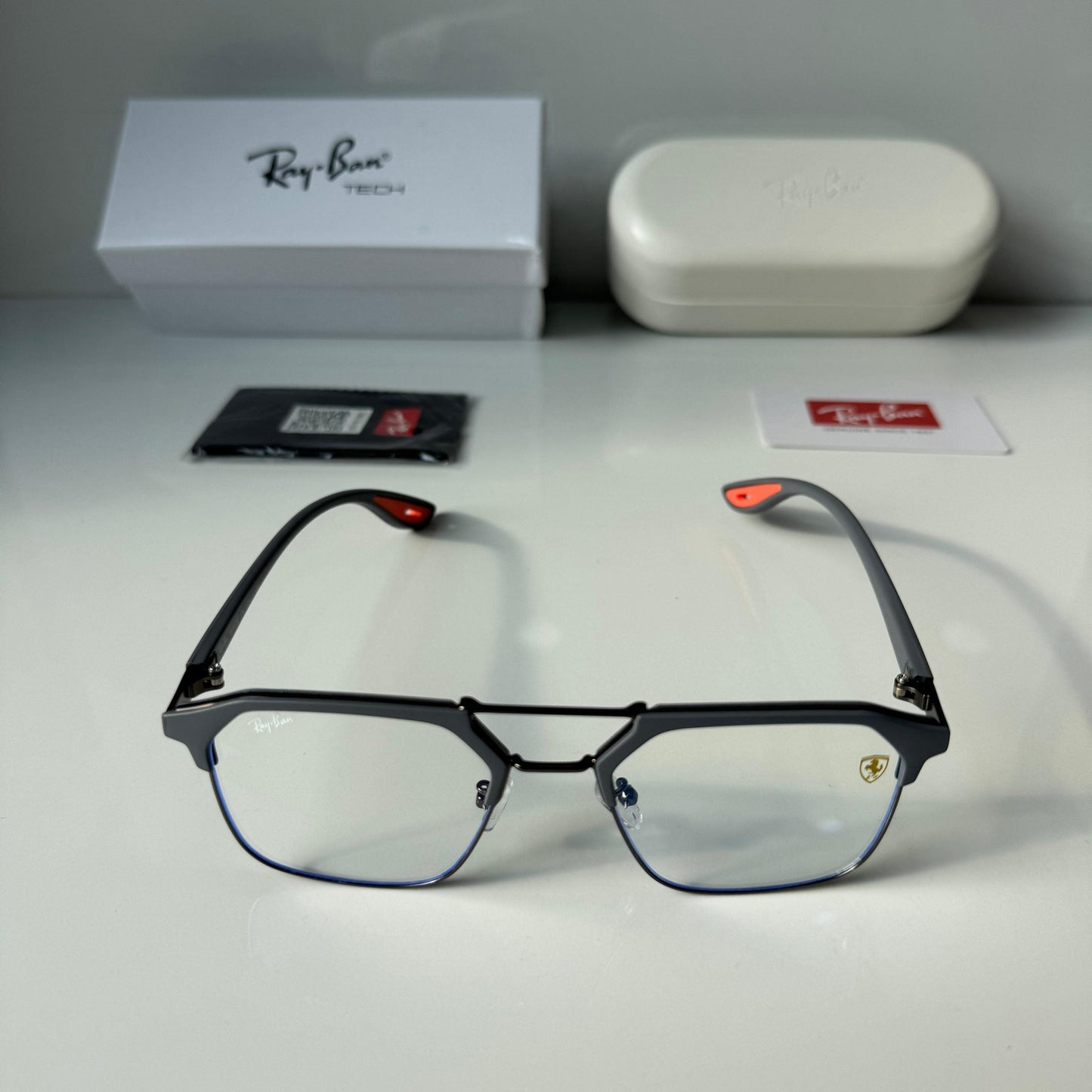 Ray Ban Clear Grey For Daily Causal Evergreen UV Protected For Unisex.