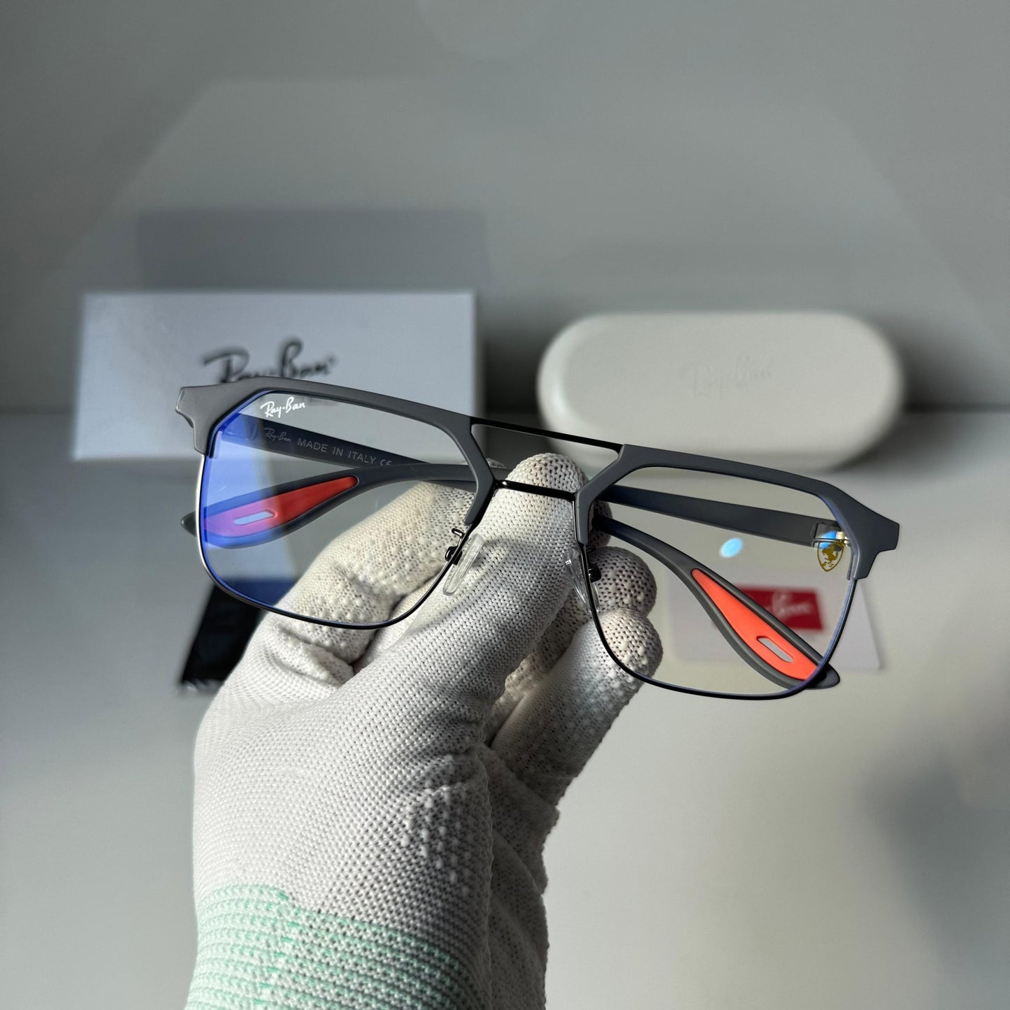 Ray Ban Clear Grey For Daily Causal Evergreen UV Protected For Unisex.