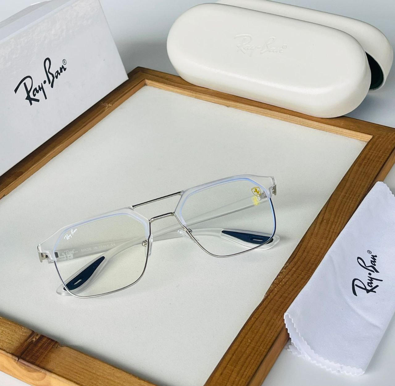 Ray Ban New White Sunglass For Daily Causal Evergreen UV Protected For Unisex