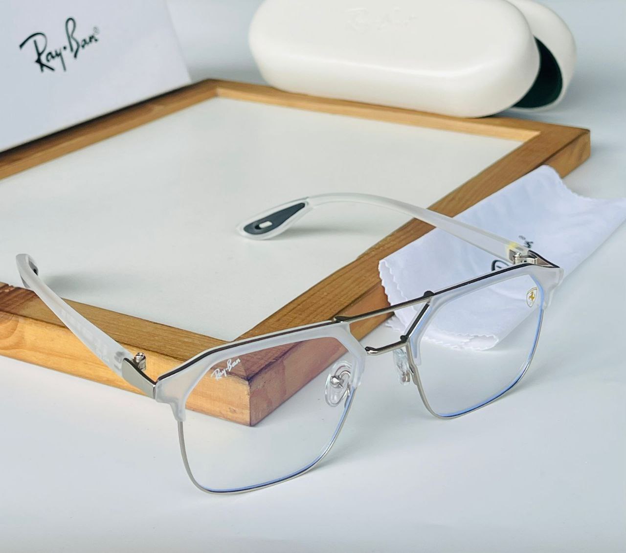 Ray Ban New White Sunglass For Daily Causal Evergreen UV Protected For Unisex