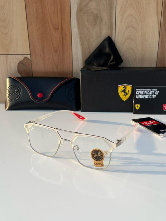 Ray Ban White Clear Sunglass For Daily Causal Evergreen UV Protected For Unisex