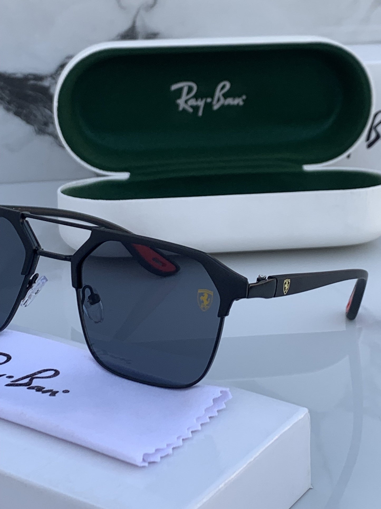 Ray Ban Premium Black Shine Sunglasses For Men Woman